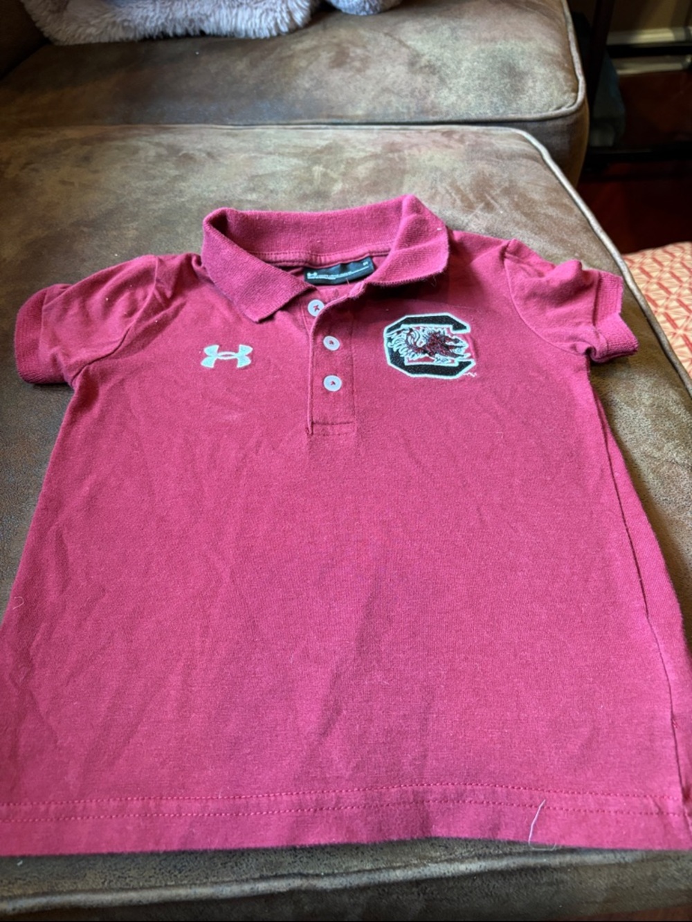 Under Armour Youth Maroon Polo with Gamecock Patch